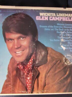 🎵 Wichita Lineman – Glen Campbell – 12" Vinyl Record Album LP (1968)